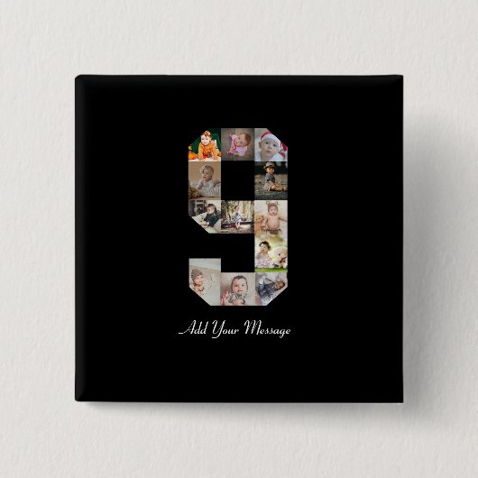 白黒番9号写真部局 缶バッジ (正面)