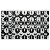 白黒疑問符パターン ファブリック (ファットクウォーター)