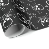 白黒白いどくろ印 ラッピングペーパー (ロールコーナー)