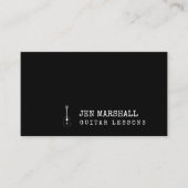 白黒白エレガントのギタリスト 名刺 (正面)