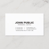 白黒白エレガントプロフェッショナル 名刺 (裏面)