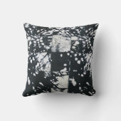 白黒白パッチワーク模様プリント クッション (裏面)