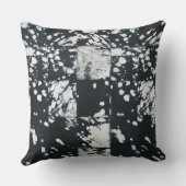 白黒白パッチワーク模様プリント クッション (裏面)