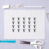 白黒白鳥 薄葉紙 (クラフト)