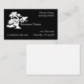 白黒盆栽のシルエットの名刺 名刺 (正面/裏面)