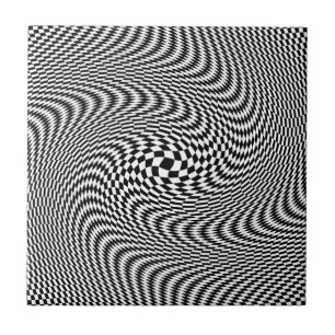 白黒目の錯覚 タイル