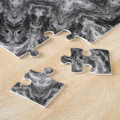 白黒目まぐるしく幾何学的な曼荼羅 ジグソーパズル (側面)