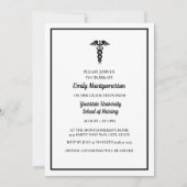 白黒看護学校卒業パーティー 招待状 (正面)