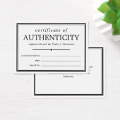 白黒真正性証明書 (デスク)