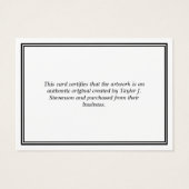 白黒真正性証明書 (裏面)