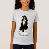 白黒眠り猫Tシャツ Tシャツ (正面)