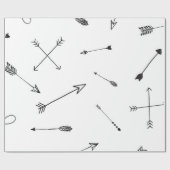 白黒矢のギフト用包装紙 ラッピングペーパー (フラット)