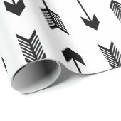 白黒矢パターン ラッピングペーパー (ロールコーナー)