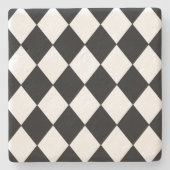 白黒石コース市松模様にター ストーンコースター (正面)