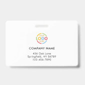 白黒社エレガント社員の写真ID バッジ (裏面)