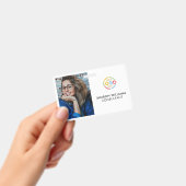 白黒社エレガント社員の写真ID バッジ (手持ち)