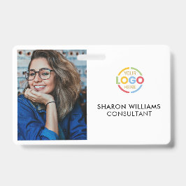 白黒社エレガント社員の写真ID バッジ