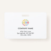 白黒社エレガント社員の写真ID バッジ (裏面)