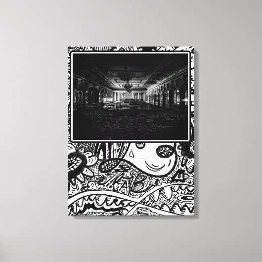 白黒社交ダンス キャンバスプリント (正面)