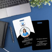 白黒社員パーソナライズされたの写真ID バッジ