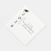 白黒祝モダン賀院生 スタンダードランチョンナプキン (角)