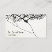 白黒神経科医ビジネスカードとニューロン 名刺 (正面)