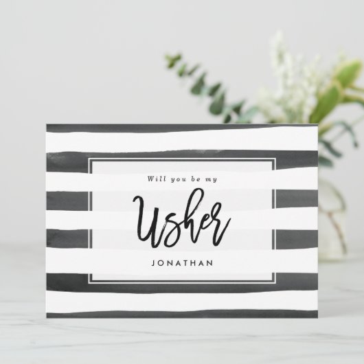 白黒私の案内係の提案カードです サンキューカード (スタンド正面)