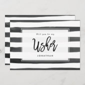 白黒私の案内係の提案カードです サンキューカード (正面/裏面)