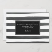 白黒私の花婿の付添人の提案カードです サンキューカード (裏面)