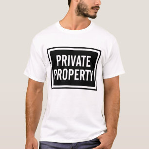 白黒私有地の印の人のワイシャツ Tシャツ