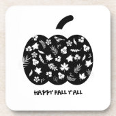 白黒秋デコ飾ーパンプキン コースター (正面)