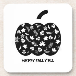 白黒秋デコ飾ーパンプキン コースター