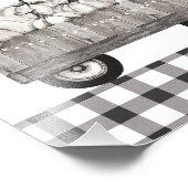 白黒秋ファームハウスパンプキンズウォールアート フォトプリント            (角)