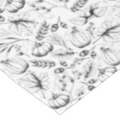 白黒秋収穫パターン感謝祭 テーブルクロス (アングル)