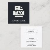 白黒税モダン還付エージェント作成者アイコン スクエア名刺 (正面/裏面)