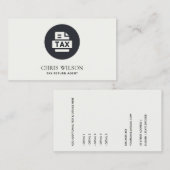 白黒税モダン還付エージェント作成者アイコン 名刺 (正面/裏面)