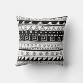 白黒種族パターン クッション (裏面)
