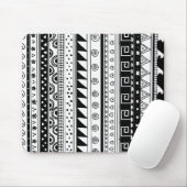 白黒種族パターン マウスパッド (マウス)