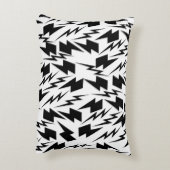 白黒稲妻背景Y2Kパターン アクセントクッション (裏面(縦))