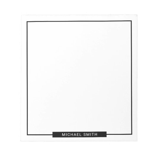 白黒空白の名前をカスタムする ノートパッド (正面)