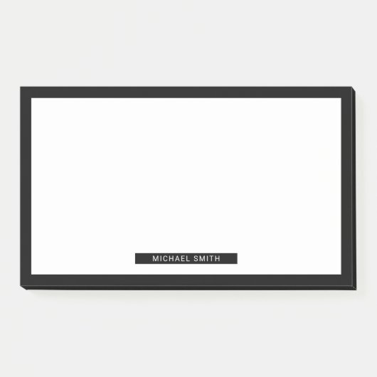 白黒空白の名前をカスタムする ポストイット (正面)