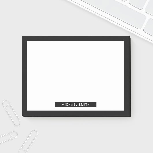 白黒空白の名前をカスタムする ポストイット