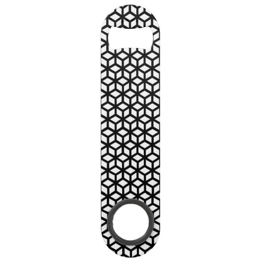 白黒立方体パターン スピード栓抜き (正面)