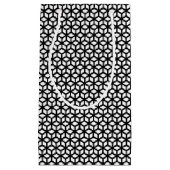 白黒立方体パターン スモールペーパーバッグ (正面)