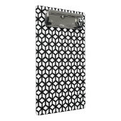 白黒立方体パターン ミニクリップボード (アングル)