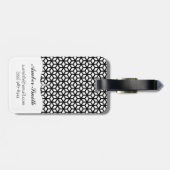 白黒立方体パターン ラゲッジタグ (裏面横)