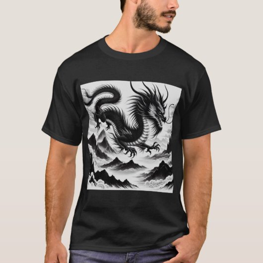 白黒竜 Tシャツ (正面)