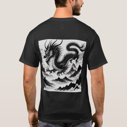 白黒竜 Tシャツ (裏面)