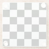 白黒競市松模様に走旗コースター ガラスコースター (裏面)