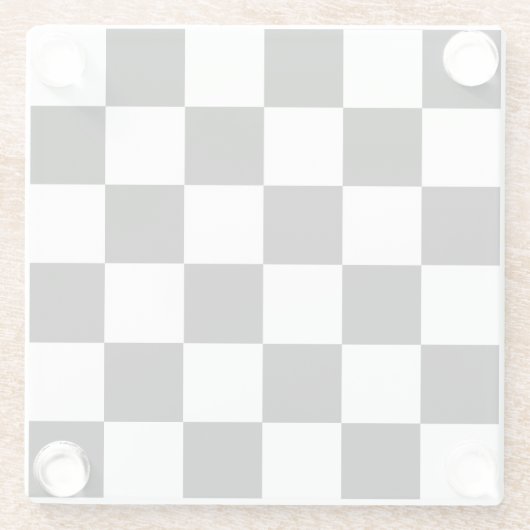 白黒競市松模様に走旗コースター ガラスコースター (裏面)
